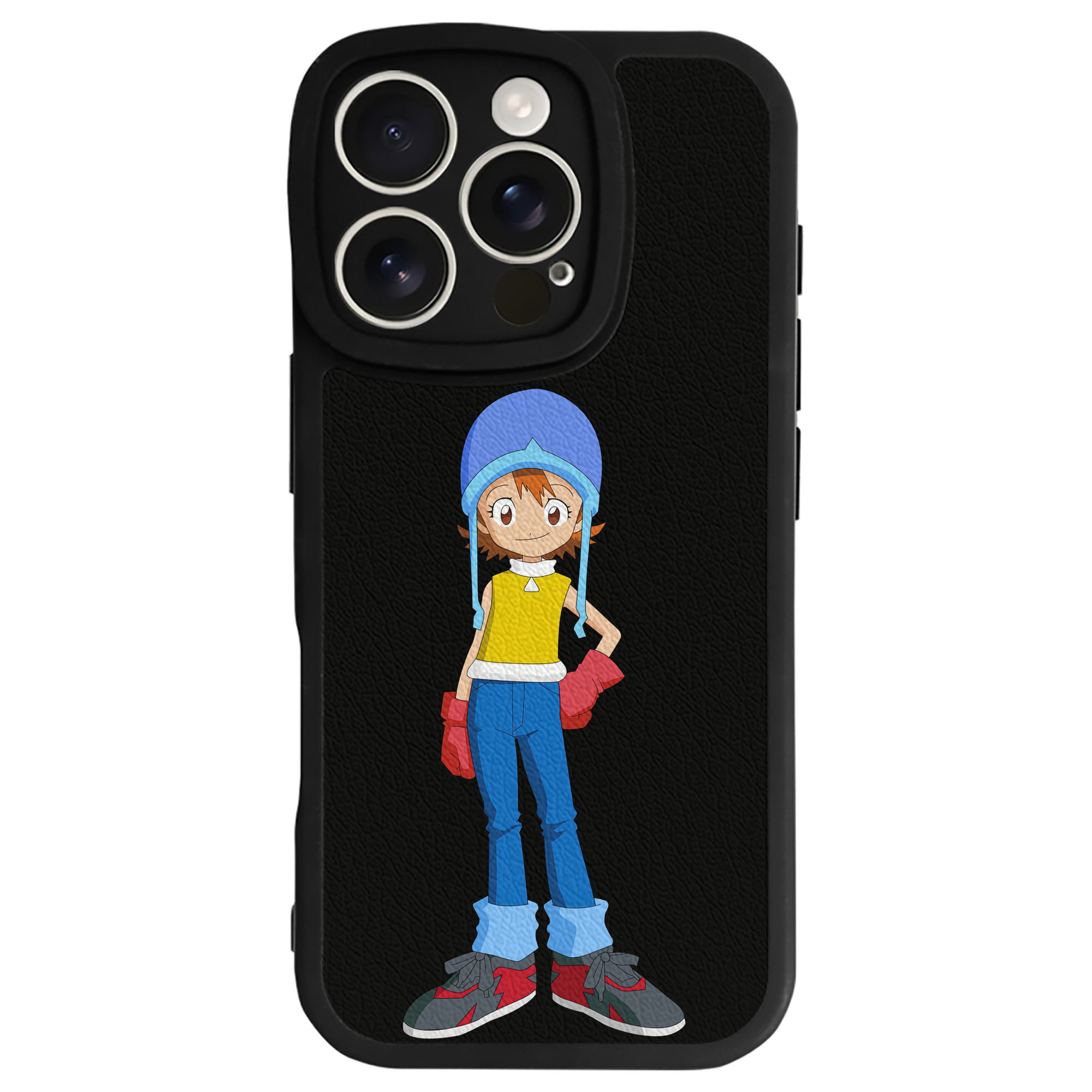 （画像用） Digimon デジタルモンスター/デジモン 【iPhone 16シリーズ対応】シリコンスマホケース（レザー調） 材質：シリコン